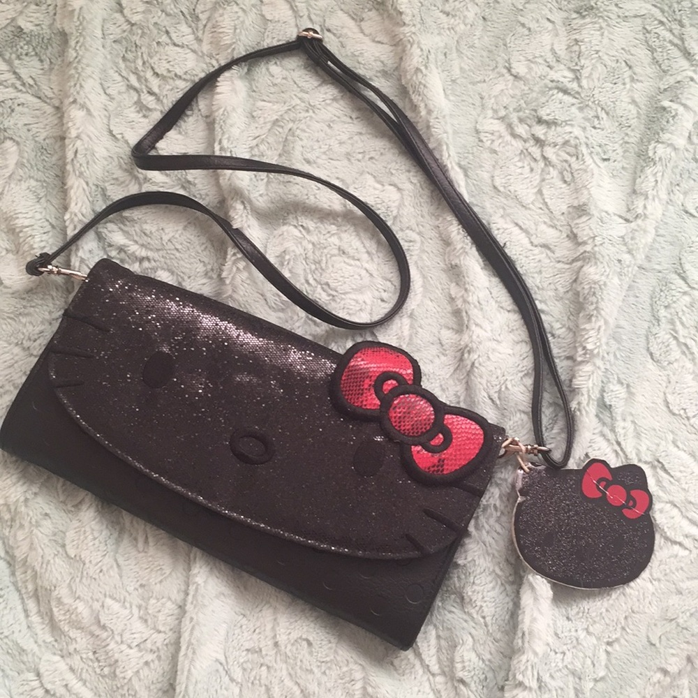 Sparkly hello kitty clutch / shoulder bag🎀